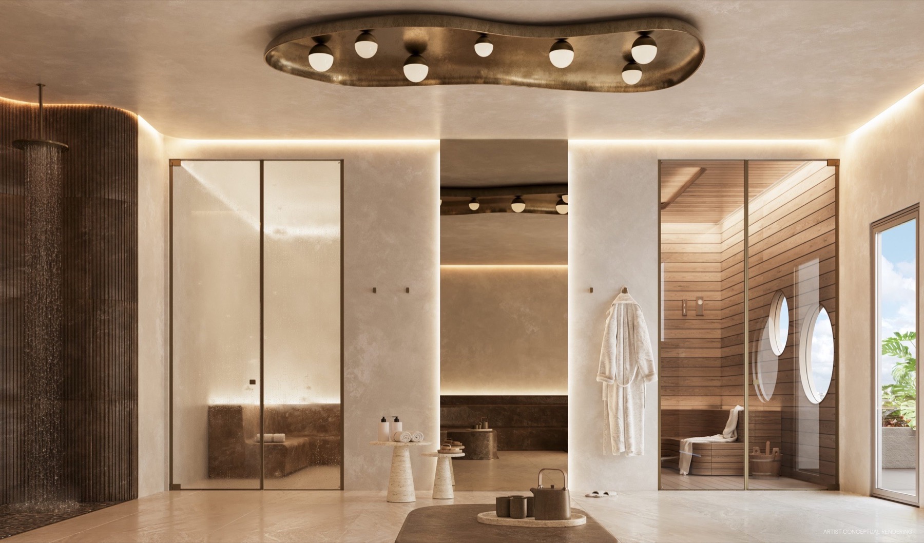 Steam room and sauna